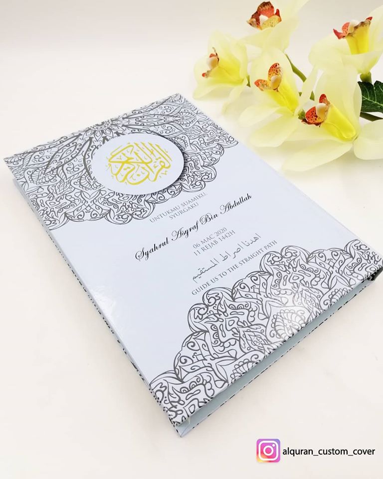  Al  Quran  Custom Cover  untuk Majlis Pernikahan Asyraf 